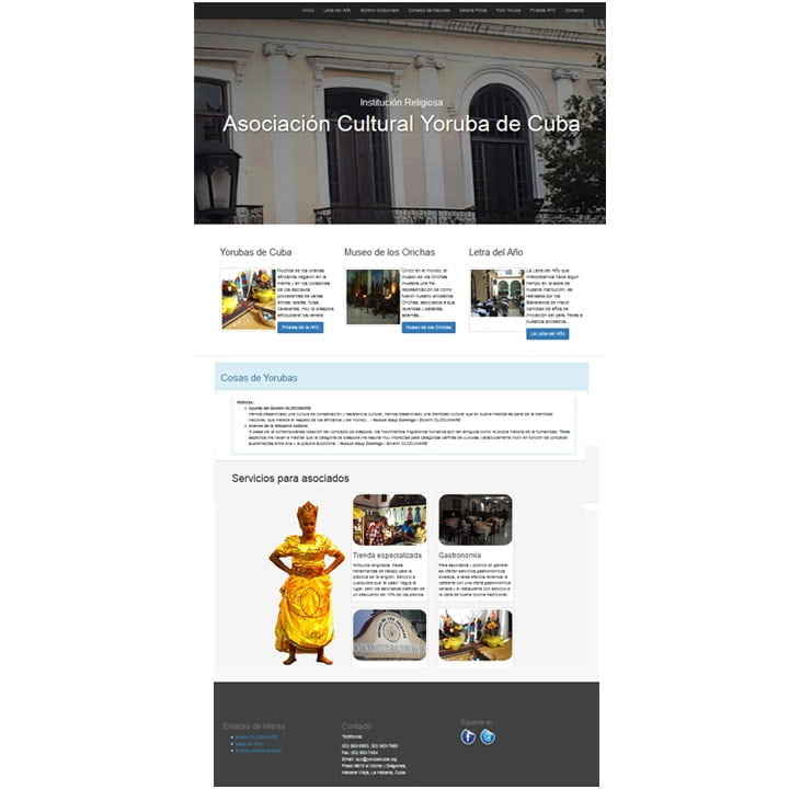 yoruba asociacion yoruba de cuba- desarrollo web en cuba - diseño web en cuba