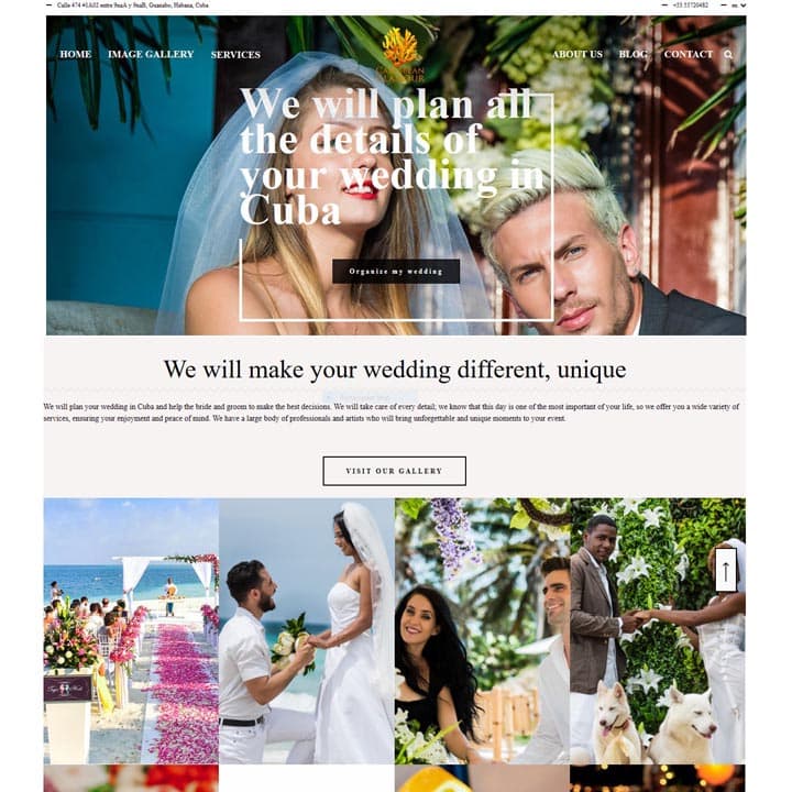 proyecto de desarrollo de sitio web caribbean glamour