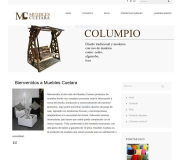Crea su web muebles cuetara en cuba