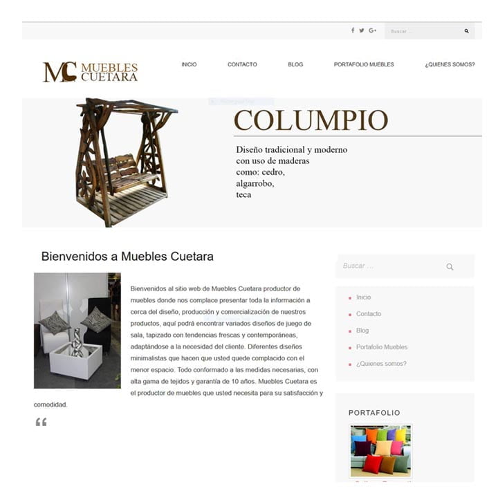 mcuetara crea su web muebles cuetara en cuba