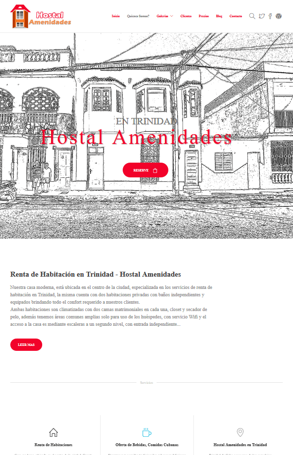 hostalamenidades Diseno y Desarrollo Web- Hostal Amenidades Trinidad Cuba