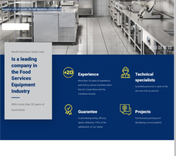 World Stainless Steel Corp Sitio Web portada