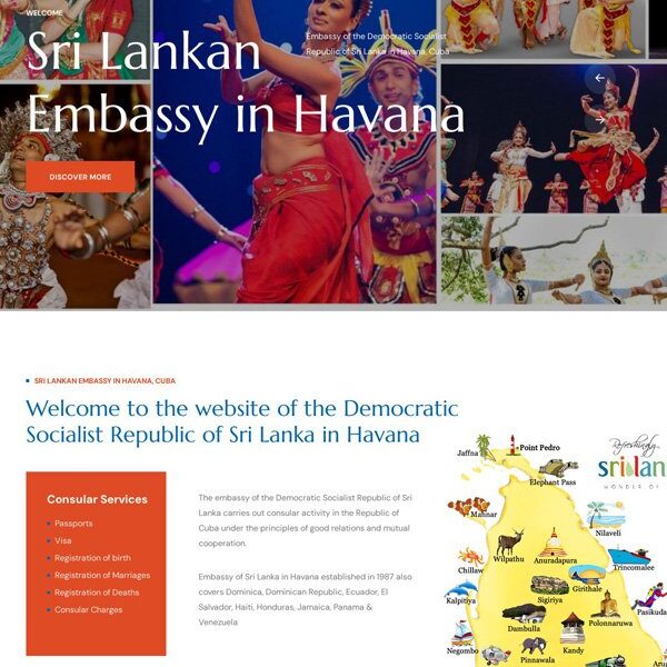 Sri Lanka Embajada en la Habana Cuba sitio web