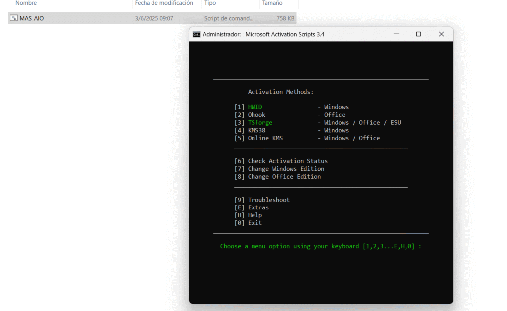 MAS2 Guía paso a paso para los scripts de activación de Microsoft (MAS)2