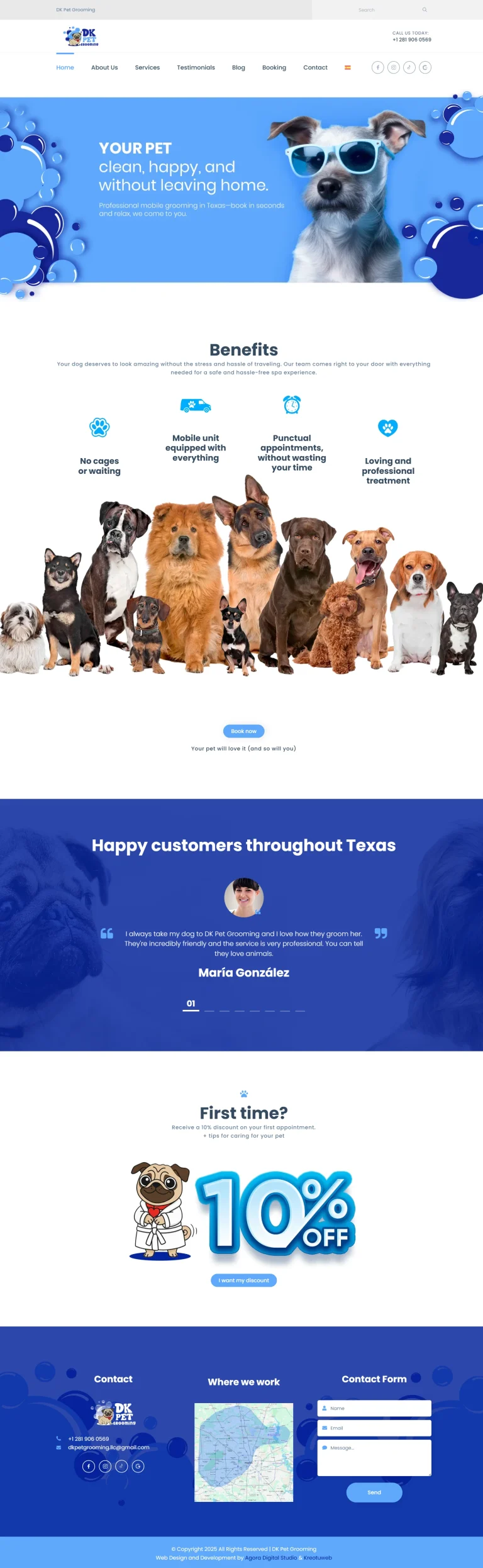 Sitio Web DK Pet Grooming