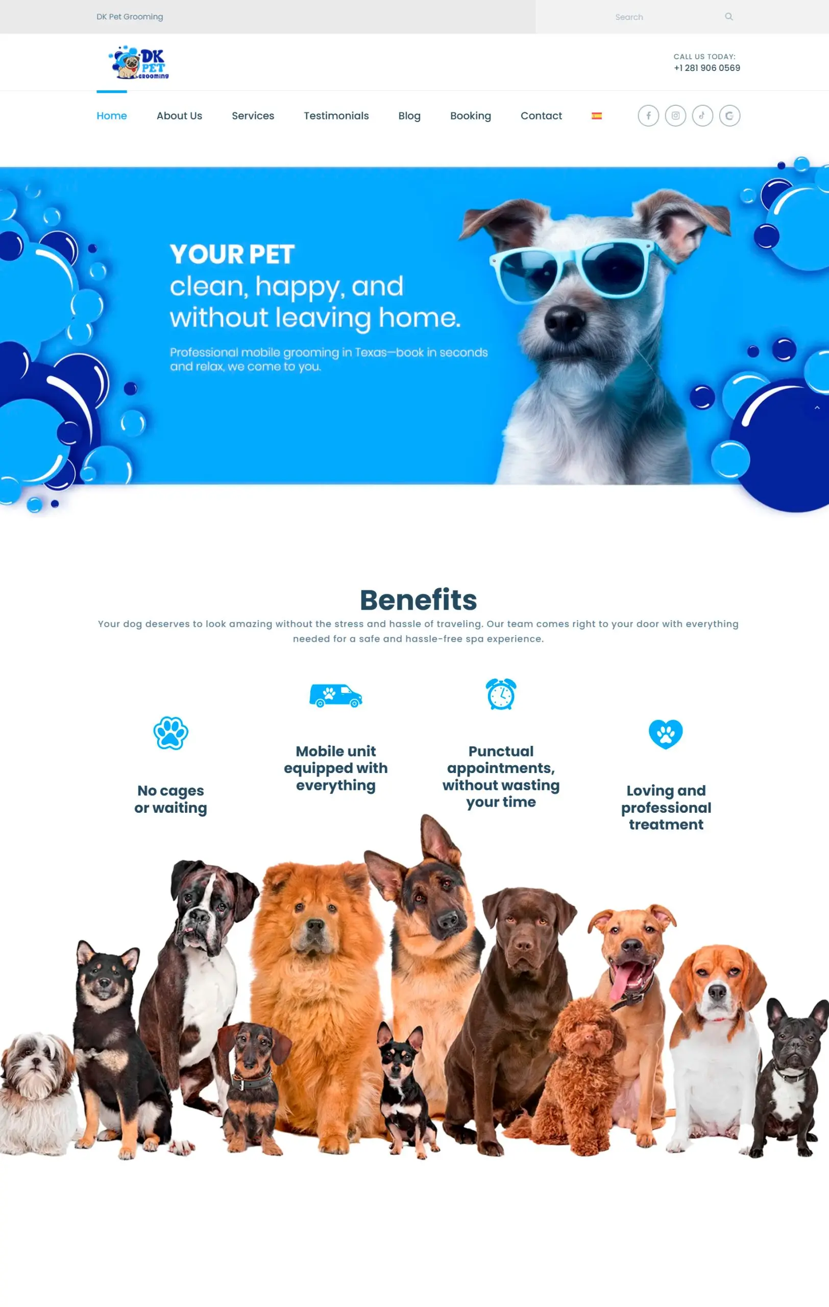 sitio web DK Pet Grooming
