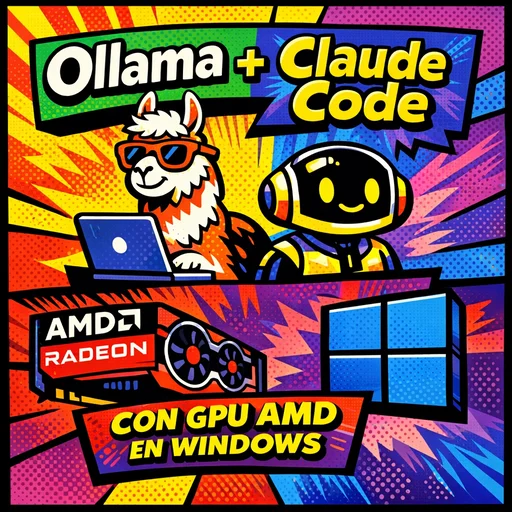 Ollama + Claude Code con GPU AMD en Windows